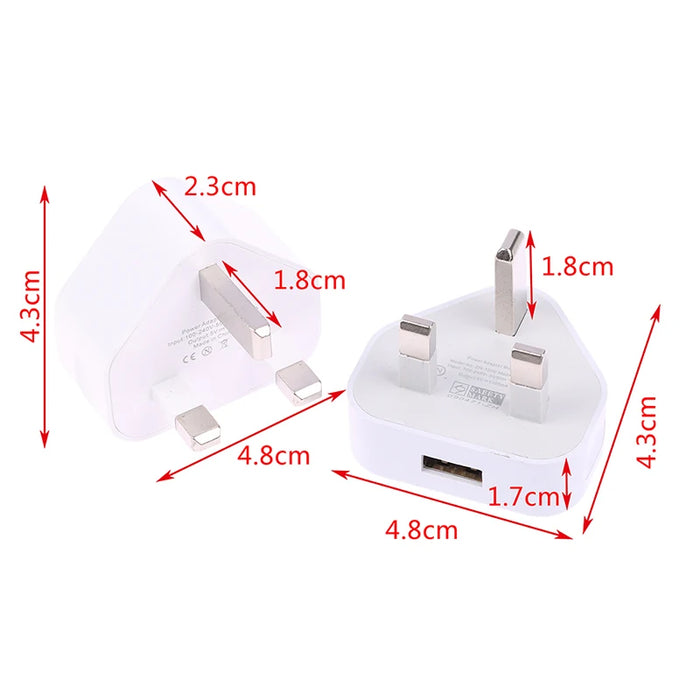 Universal UK Plug 3 Pin Wall Charger Adapter